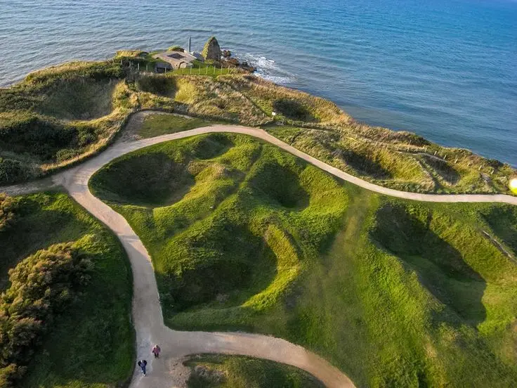 Omaha Beach and the D-Day landing coast in Normandy